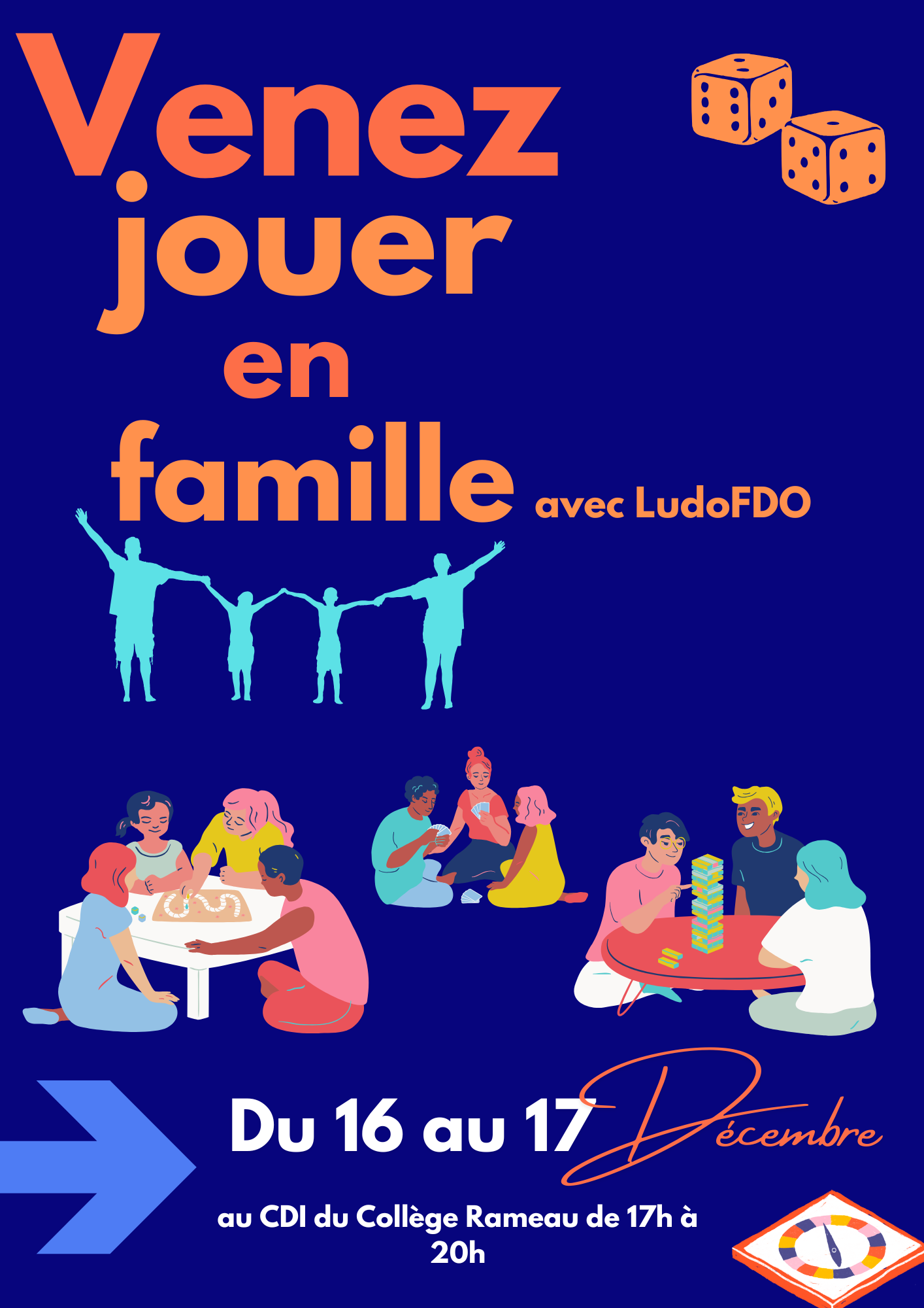 Flyer venez jouer en famille !